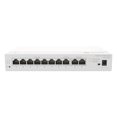 HUAWEI - Router Controlador / 8 Puertos PoE LAN Gigabit / 2 Puertos WAN Gigabit / 1 Puerto LAN/WAN Gigabit / PoE 124 W / 64 APs / 250 Clientes / 16 Gbps Switching