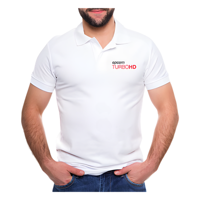EPCOM - Playera Polo / Algodón Transpirable / Talla Chica / Color Blanco