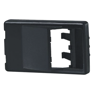 PANDUIT - Placa de Mobiliario Modular / 2 Puertos Mini-Com / Salida Inclinada / 1.69 x 0.76 x 2.9 in / Negro
