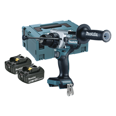 MAKITA - Taladro combinado / Motor sin escobillas BL / 18 V LXT / 5.0 Ah / 130 Nm / 2 velocidades / 0-550 y 0-2.100 rpm / 178 mm / 2.7 kg / 13 mm
