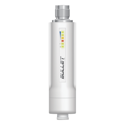 UBIQUITI - Radio airMAX Bullet-M5HP, hasta 100 Mbps, frecuencia de 5 GHz (5150 - 5875 MHz), No incluye adaptador PoE