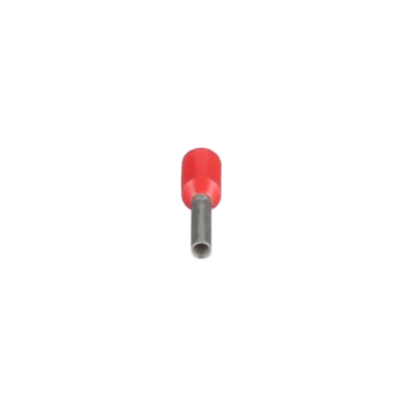 PANDUIT - Ferrule Aislado PAN-TERM para Cable 8 AWG, Largo 12mm, DIN Color Rojo. Paquete 100 Piezas