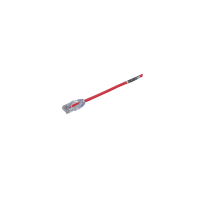 PANDUIT - Cable de Parcheo TX6, UTP Cat6, Diámetro Reducido (28AWG), Color Rojo, 0.5 Metros (1.64 Pies)