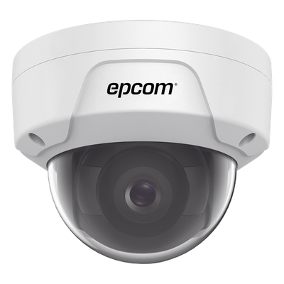 EPCOM - Cámara Domo IP / 4 Megapixel / Lente 2.8 mm / IR 30 m (98.4 ft) / WDR 120 dB / IP67 / IK10 / PoE