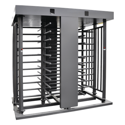 ACCESSPRO - Torniquete de Cuerpo Completo / 4 Ejes de Seguridad / Rotación 90° / 30 Personas por Minuto / Interior/Exterior / 110 VCA / Acero al Carbón con Pintura Gris