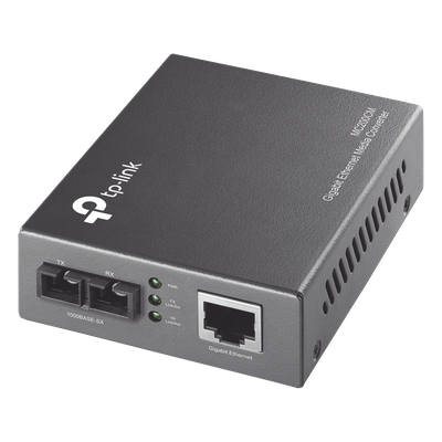 TP-LINK - Convertidor de Medios / 1 Gbps / Fibra Multimodo SC / RJ45 10/100/1000 Mbps / Alcance 550 m (1804.5 ft) / Plug and Play
