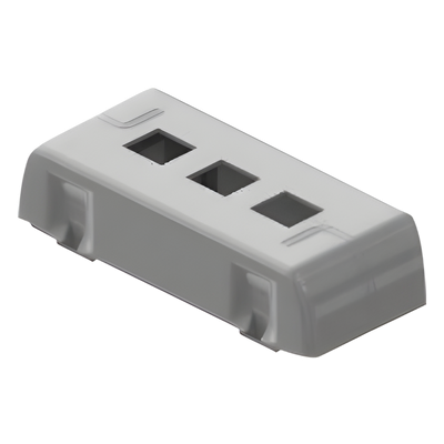THORSMAN - Porta equipamiento Keystone / Canaleta DX10000 / ABS V0 y aluminio SAE 305 / -20°C a 80°C / Gris y blanco