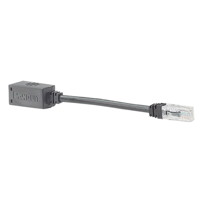 PANDUIT - Adaptador de seguridad anti-desconexión / Cat 6A UTP / CM / 20.3 cm (8 pies) / Jack a Plug