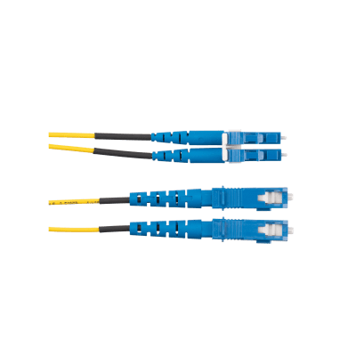 PANDUIT - Jumper de Fibra Optica Monomodo 9/125 OS2, LC-SC Duplex, OFNR (Riser), Color Amarillo, 50 Metros