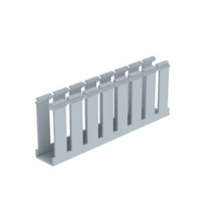 PANDUIT - Canaleta Ranurada de PVC sin Tapa, Tipo G, 1.25 in de Ancho, 3.12 in de Alto y 1800 mm de Largo, Color Gris