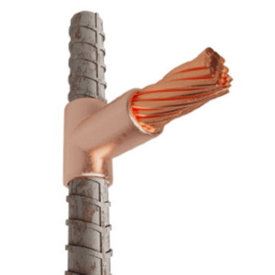 TOTAL GROUND - Molde para Soldadura exotemica para cable Horizontal cal. 4/0 a Varilla Corrugada Vertical de 1/2