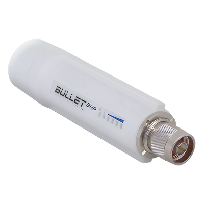 UBIQUITI - Bullet 2 HP, 802.11 b/g (2.4 GHz), 800 mW, 54 Mbps.