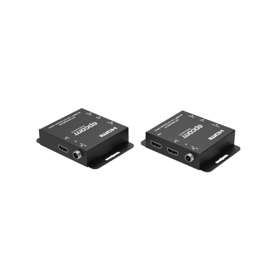 EPCOM PROAUDIO - Kit Extensor HDMI | 4K30 hasta 100m | Cat6 | Transmisión sin Compresión | Soporta PoC Bidireccional | EDID y Audio 5.1CH