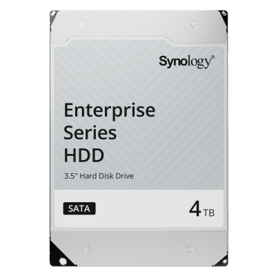 SYNOLOGY - Disco Duro SATA de 3,5" Serie Enterprise HAT5300 | Capacidad de 4TB | 7200 RPM | Caché de 256 MB | MTBF 2.5 Millones de Horas | Carga de Trabajo 550 TB al Año.