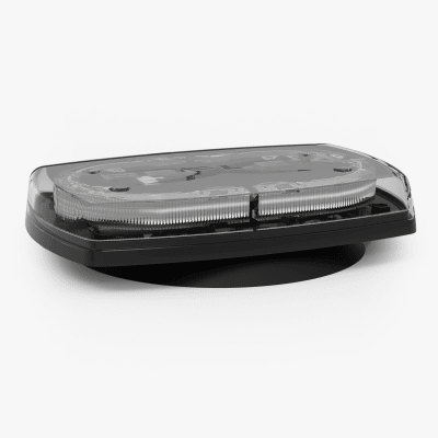 ECCO - Mini torreta de 48 LED 10" Ámbar/Claro, Lente Transparente, Imán y Encendedor de Vehículo