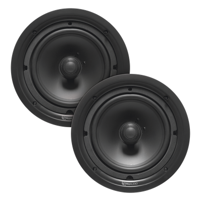TRUAUDIO - Altavoces de Techo de 2 Vías / Woofer 8 in / 120 W / 8 Ohms / Respuesta 42 Hz - 20 kHz / Resistente a la Humedad