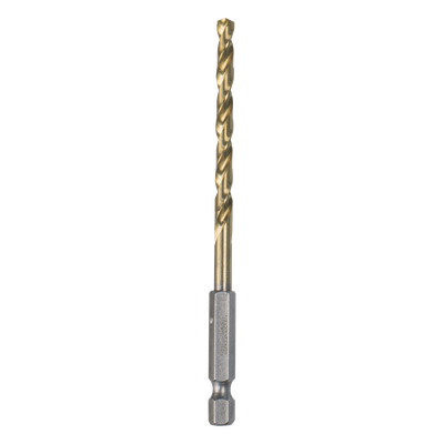 MAKITA - Broca hexagonal / 3/16" (4.8 mm) / TiN / HSS / Punta 135° / Vástago 1/4" / 4-7/32" (107.2 mm)