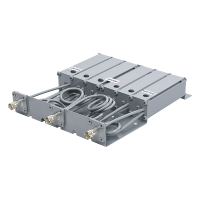 EPCOM INDUSTRIAL - Duplexer VHF / 6 Cavidades / 160-174 MHz / 50 W / 5 MHz Separación / 80 dB Aislamiento TX-RX / BNC Hembra