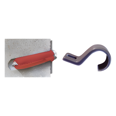 THORSMAN - Kit de fijación / 8 grapas + tornillos + taquetes / Tubo 1/2" / Polietileno flexible / -10°C a +120°C / Interior y exterior