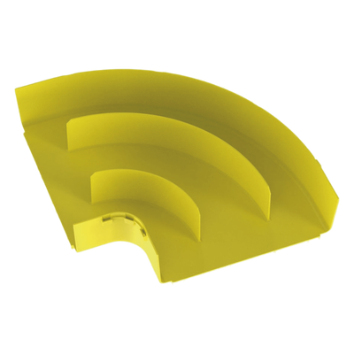 PANDUIT - Ángulo Recto Horizontal / 90° / Para Canaleta 12x4 / Radio de Curvatura 50.8 mm / ABS 94V-0 / Color Amarillo