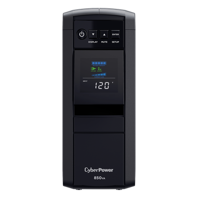 CYBERPOWER - UPS de 850 VA/510 W, Topología Línea Interactiva, Entrada 120 Vca NEMA 5-15P, Onda Senoidal Pura, Tipo Torre, Con 10 Tomas NEMA 5-15R