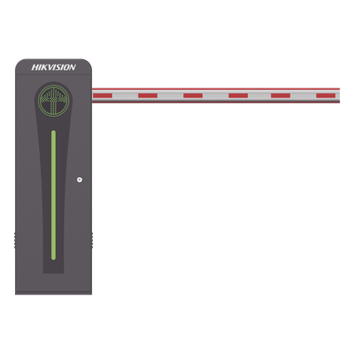 HIKVISION - Barrera Vehicular Automática / Brazo Iluminado LED 4 m (13.1 ft) / Motor Brushless / 360 Ciclos por Hora / Semáforo Rojo-Verde / 2 Controles Remotos