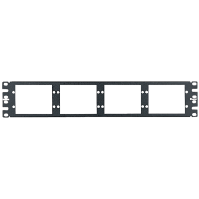 PANDUIT - Patch Panel de Fibra Óptica, Para 8 Placas Acopladoras FAP o FMP, Color Negro, 2UR