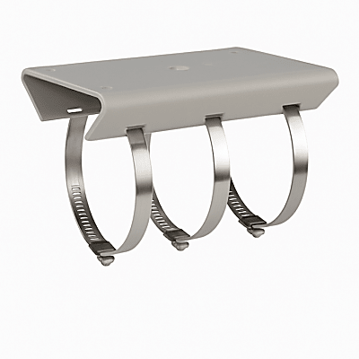 HIKVISION - Montaje para Poste Vertical / Diametro de 67 a 127 mm / Acero Galvanizado (SUS304) / Color Blanco