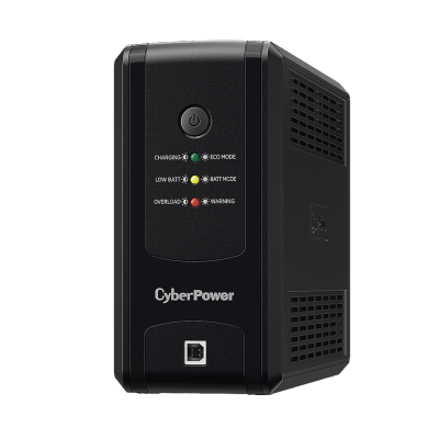 CYBERPOWER - UPS de 750 VA/375 W, Topología Línea Interactiva, Entrada 120 Vca NEMA 5-15P, y 8 Salidas NEMA 5-15R, Puerto USB, Con Regulador de Voltaje (AVR)