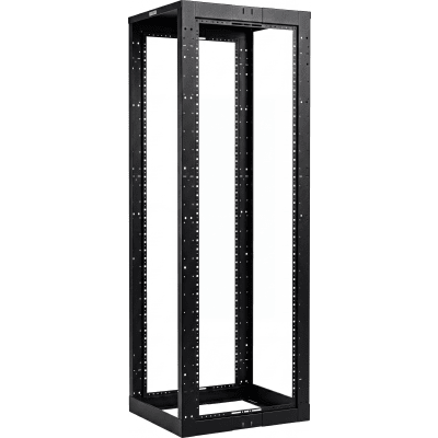 PANDUIT - Rack de Cuatro Postes Estándar de 19", Rieles Con Orificio Para Tuerca Enjaulada, Profundidad Ajustable de 23 a 42 in, 45 Unidades de Rack, Color Negro