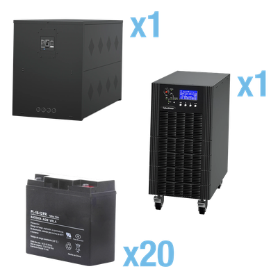 CYBERPOWER - UPS Trifásico de 10 kVA/10 kW, Topología Online Doble Conversión, Voltaje de 208/220 Vca de L-L, Respaldo de 5 Minutos al 100% de Carga, Incluye Módulo y Banco de Baterías