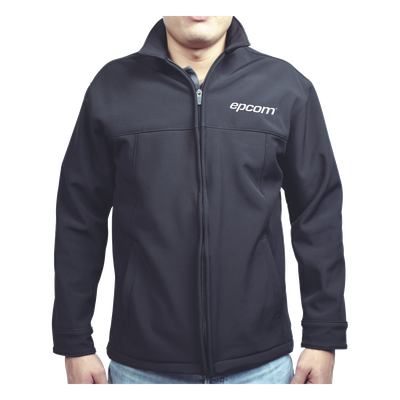 EPCOM - Chamarra para Caballero / Poliéster Dry Fit / Impermeable / Corte Regular / Sin Capucha / Talla Chica