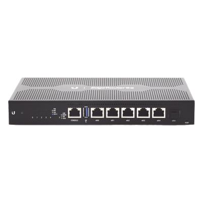 UBIQUITI - Router Edge / 6 Puertos Gigabit / 1 SFP / PoE 24V Pasivo / 6 Gbps / 4-Core 1 GHz