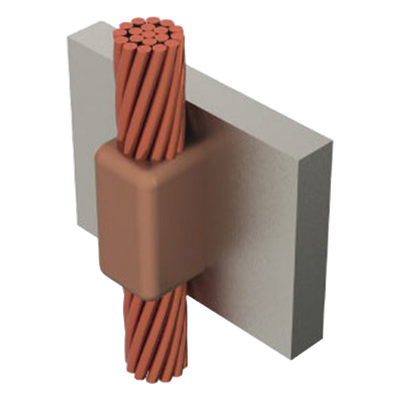 TOTAL GROUND - Molde para soldadura exotérmica / Conexión vertical 90° / Calibre 4/0 a placa vertical / 1.31 ft² equivalente