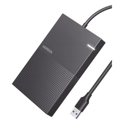 UGREEN - Carcasa de Disco Duro 2.5'' (Enclosure) | Adecuado para HDD y SSD de 2.5” | Chip Inteligente | UASP & TRIM | Led Indicador | ABS | Hibernación Automática | Compatible con SATA I II III, HDD, SSD de hasta 6TB.