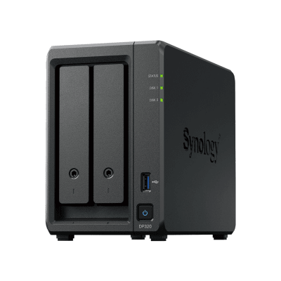 SYNOLOGY - Dispositivo de Protección de Datos Synology ActiveProtect DP320 | 2 HDD 8 TB (RAID 1) | AMD R1600 2 Núcleos | 8 GB RAM | Protección Ransomware | Inmutabilidad y WORM | Copia de Seguridad y Recuperación Flexible | Compatibilidad