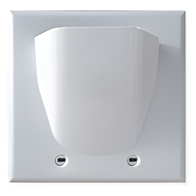 LINKEDPRO BY EPCOM - Placa de Pared Pasa Muro / 112.7 x 110.7 mm / ABS Resistente a Intemperie / UL 94V-0 / 25mm Máx. Diámetro