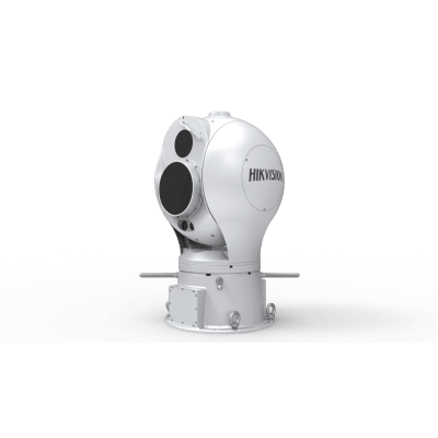 HIKVISION - PTZ Punta de Poste IP Dual / Lente Térmico de 38 a 190 mm (1280 X 1024) / Lente Óptico 100X Zoom (2 Megapixel) / 3 Kms de IR Laser / 48 VCD / IP67 / Detección de Fuego / Analiticas de Video