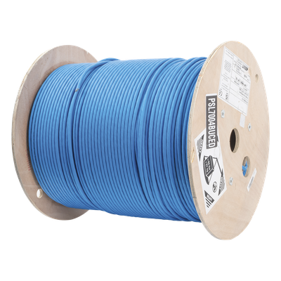 PANDUIT - Bobina de Cable Blindado S/FTP / Cat7 / 4 Pares / 23 AWG / LSZH / 500 m (1640 pies) / Azul