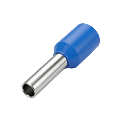 EPCOM POWERLINE - Conector Ferrule | 14AWG | 2.5mm²  | Conductor Latón Estañado  | Aislamiento PVC Azúl | 25 Piezas por Bolsa