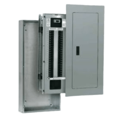SIEMENS - Tablero de alumbrado P1, 18 circuitos, Barras en aluminio 250 AMP, Frente de sobreponer, Sin zapatas principales.
