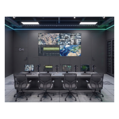 HIKVISION - Kit Videowall 2x2 / 4 Pantallas 55" Full HD / Decodificador 16CH 4K / Base de Piso / Hikvision