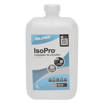 SILIMEX - Alcohol Isopropílico / Evaporación Rápida / Capa Anti-Polvo / Envase 1000 mL / Aplicación 15-20 cm
