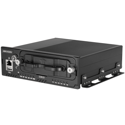 HIKVISION - NVR Móvil de 4 Canales de 2 Megapixel / 4 Puertos PoE & 4 Vía Switch / 2 Bahías de Disco Duro / Incluye Modulo GPS