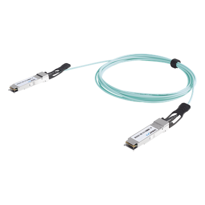LINKEDPRO - Cable AOC QSFP+ / 40 Gbps / 30 m (98.4 ft) / Fibra Óptica Activa / Conectores de Alta Densidad