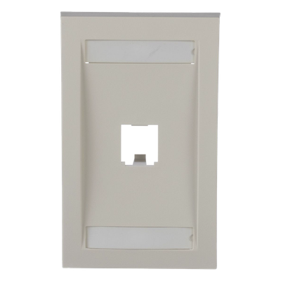 PANDUIT - Placa de Pared Vertical / 1 Puerto Mini-Com / Perfil Ejecutivo Elevado / 2.75 x 4.5 pulg. / Blanco Mate