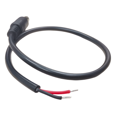 EPCOM POWERLINE - Cable Pigtail DC / Conector Macho 5.5 x 2.1 mm / 30 cm (11.8 in) / Calibre 22AWG / Polarizado / 12 VCC