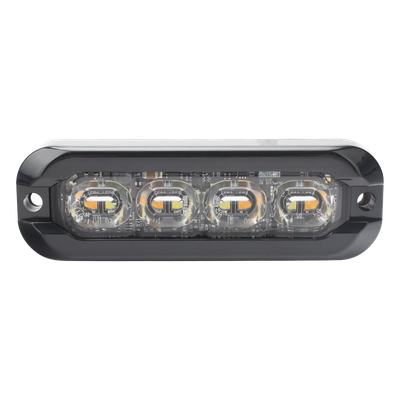 ECCO - Luz de Advertencia Direccional Flexible / 8 LED Dual Color / Montaje Curvo 120° / 69 Patrones de Destello / IP69K / 12-24 V