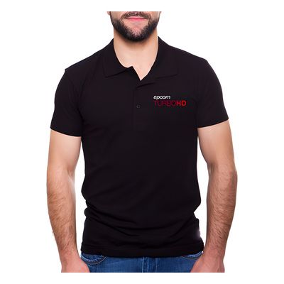 EPCOM - Playera Polo / Algodón 100% / Corte Ajustado / Talla Chica / Color Negro