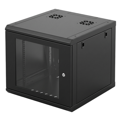 LINKEDPRO - Gabinete de Pared / 6U Rack 19 in / Profundidad 635 mm (2.08 ft) / Cristal Templado / Carga 100 kg / Acero Reforzado